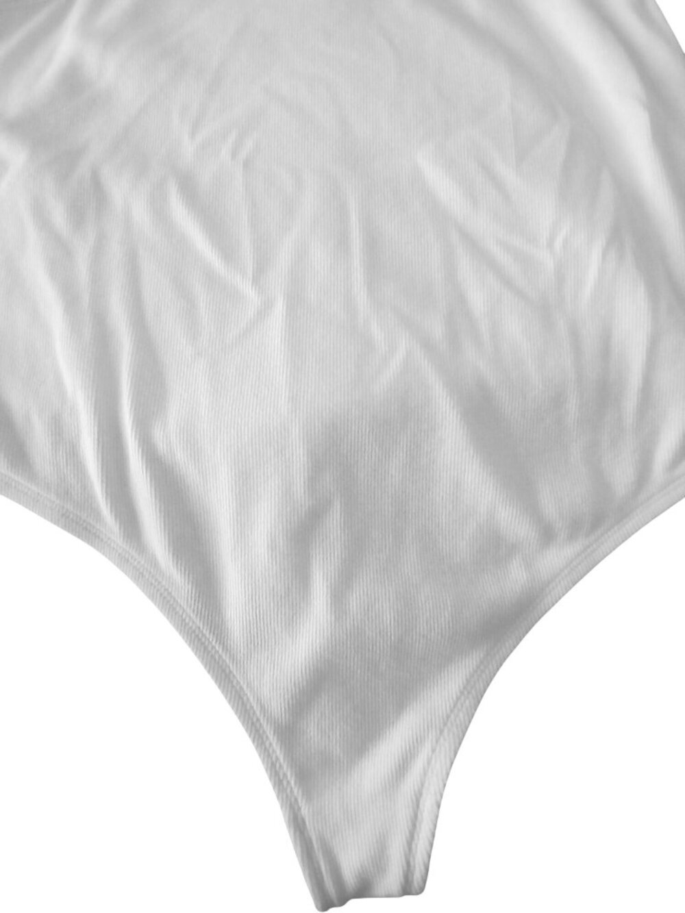 Pilcro Womens White Ribbed Tank Top Bodysuit Square Neck Snap Closure Size 2X - Picture 6 of 14